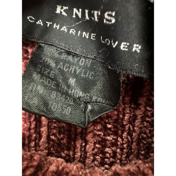 Women’s August Silk Knits Turtle Neck Sweater Catharine Lover Red Size Medium - Picture 2 of 14